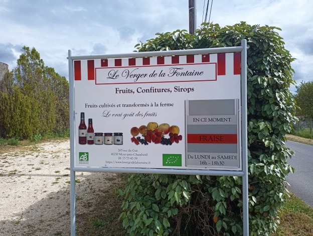 producteur de fruits bio, confitures, sirops près de Blois (41)