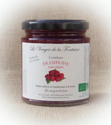 Confiture de framboises sans pépin