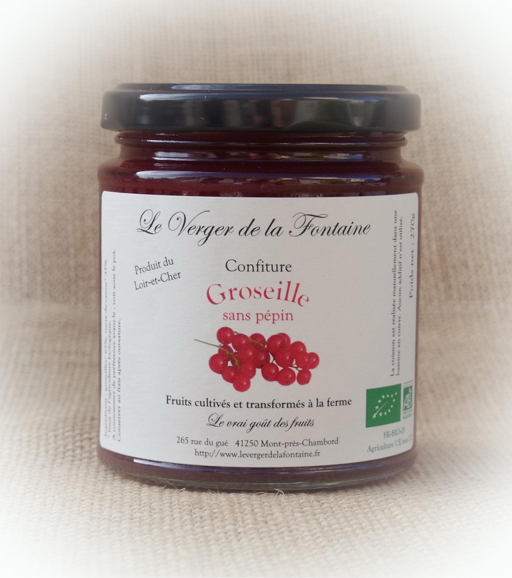 Confiture de groseilles sans pépin