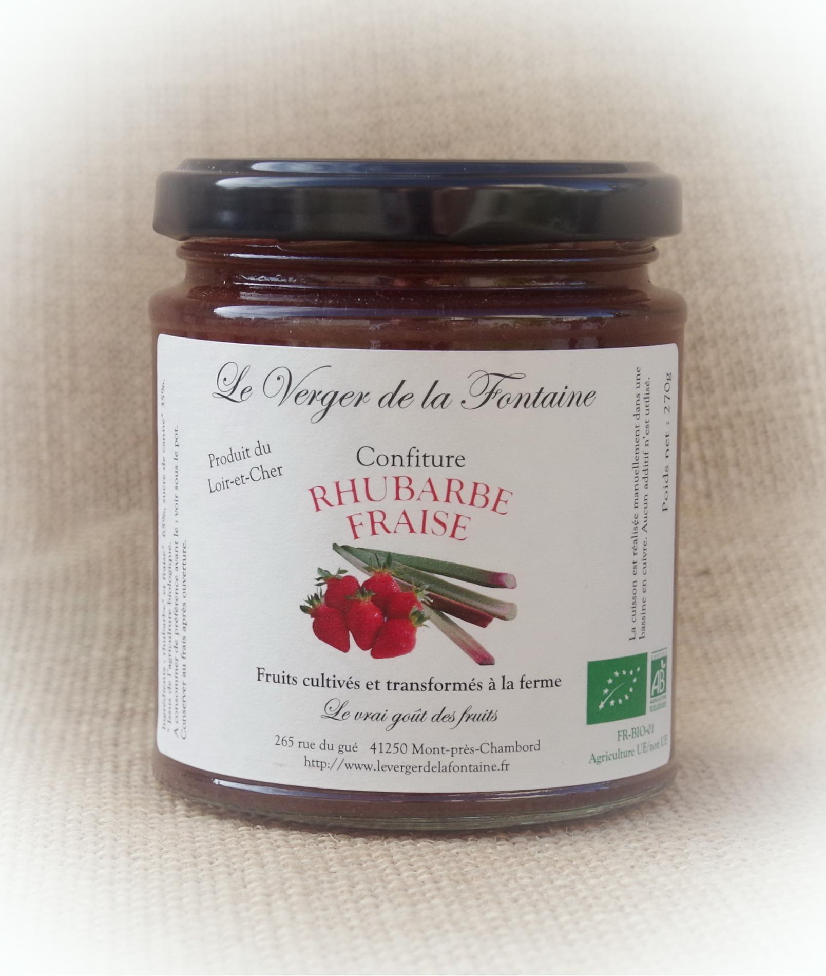 Confiture de rhubarbe fraise