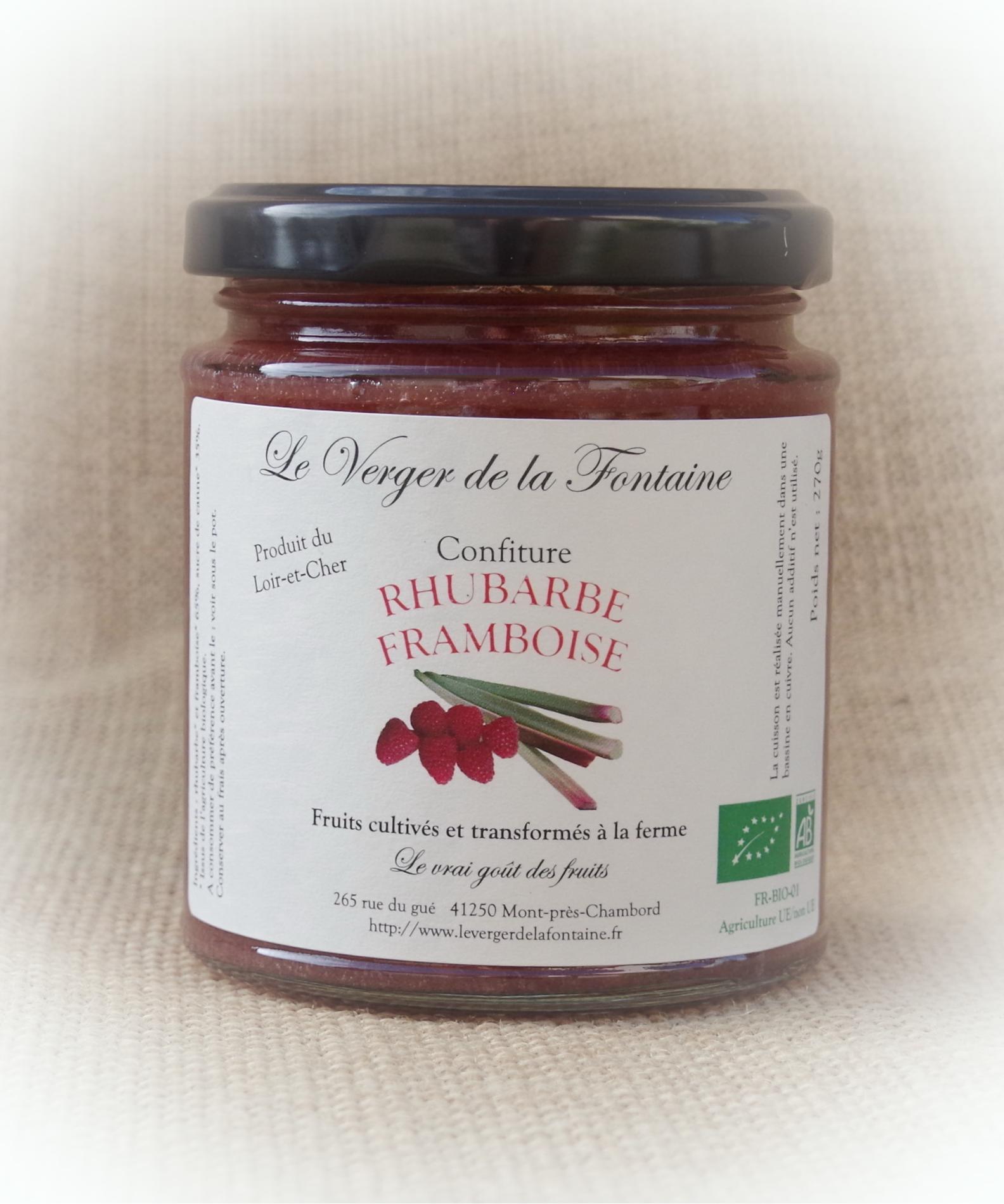 Confiture de rhubarbe framboise
